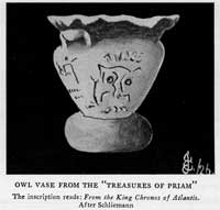 Owlhead Vase from page 251<br>of Lost Continent of Mu Motherland of Man